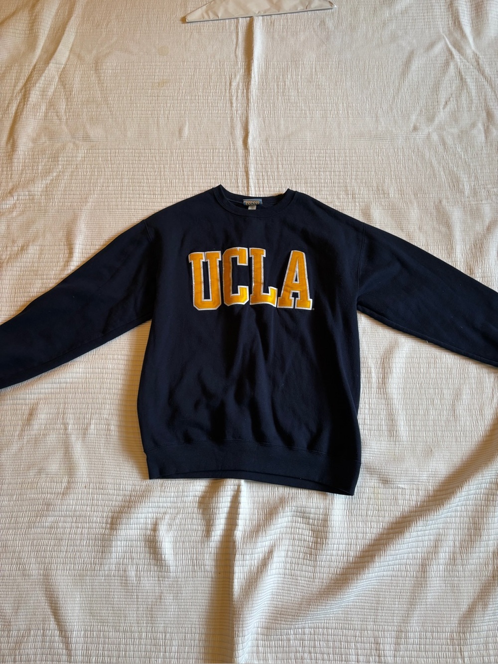 Women’s  Navy Crewneck Sweatshirt with Gold Appliqué UCLA